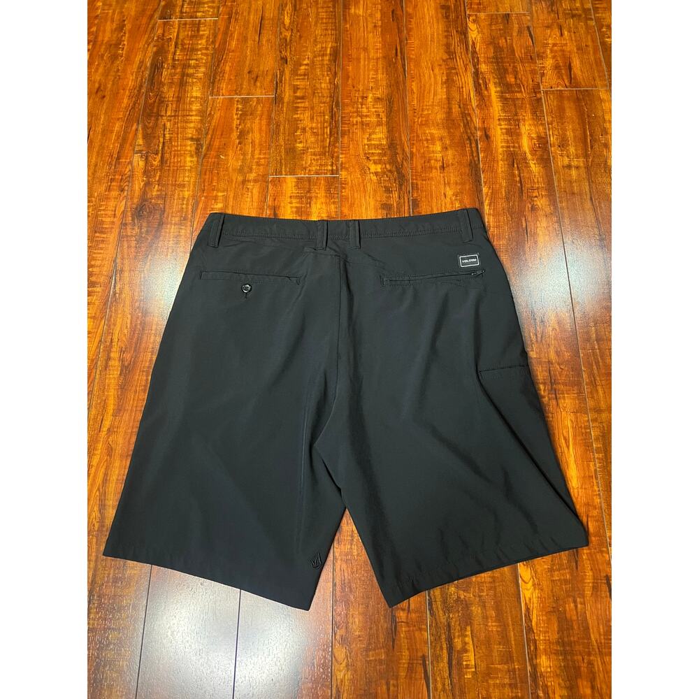 Volcom Men’s Black Hybrid Chino Shorts Size 36 Golf Skate Performance 10” - Picture 3 of 8
